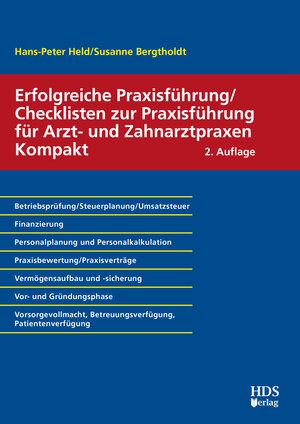 Buchcover Erfolgreiche Praxisführung/Checklisten zur Praxisführung für Arzt- und Zahnarztpraxen Kompakt | Hans-Peter Held | EAN 9783955543051 | ISBN 3-95554-305-6 | ISBN 978-3-95554-305-1