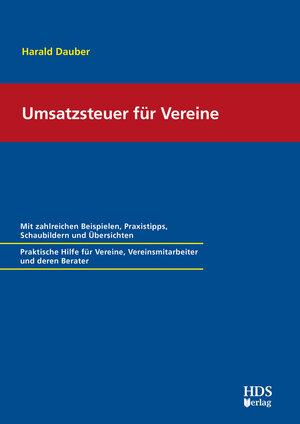 Buchcover Umsatzsteuer für Vereine | Harald Dauber | EAN 9783955543921 | ISBN 3-95554-392-7 | ISBN 978-3-95554-392-1