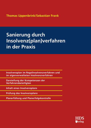 Buchcover Sanierung durch Insolvenz(plan)verfahren in der Praxis | Thomas Uppenbrink | EAN 9783955544102 | ISBN 3-95554-410-9 | ISBN 978-3-95554-410-2