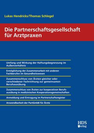 Buchcover Die Partnerschaftsgesellschaft für Arztpraxen | Lukas Hendricks | EAN 9783955544133 | ISBN 3-95554-413-3 | ISBN 978-3-95554-413-3