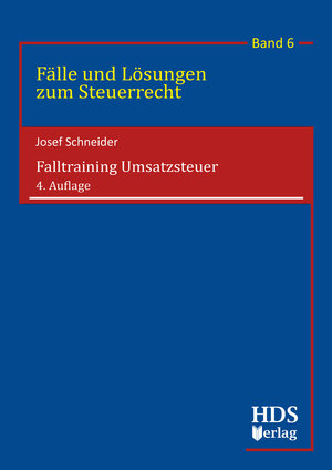 Buchcover Falltraining Umsatzsteuer | Josef Schneider | EAN 9783955545499 | ISBN 3-95554-549-0 | ISBN 978-3-95554-549-9