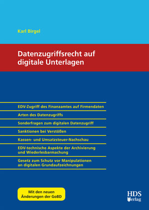Buchcover Datenzugriffsrecht auf digitale Unterlagen | Karl Birgel | EAN 9783955546311 | ISBN 3-95554-631-4 | ISBN 978-3-95554-631-1