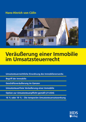 Buchcover Veräußerung einer Immobilie im Umsatzsteuerrecht | Hans-Hinrich von Cölln | EAN 9783955546724 | ISBN 3-95554-672-1 | ISBN 978-3-95554-672-4