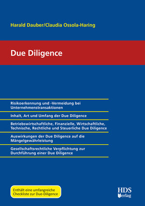 Buchcover Due Diligence | Harald Dauber | EAN 9783955547639 | ISBN 3-95554-763-9 | ISBN 978-3-95554-763-9