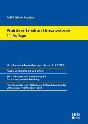 Buchcover Praktiker-Lexikon Umsatzsteuer | Rolf-Rüdiger Radeisen | EAN 9783955548810 | ISBN 3-95554-881-3 | ISBN 978-3-95554-881-0