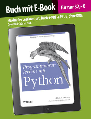 Buchcover Programmieren lernen mit Python (Buch mit E-Book) | Allen B. Downey | EAN 9783955615291 | ISBN 3-95561-529-4 | ISBN 978-3-95561-529-1