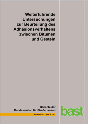 Buchcover Weiterführende Untersuchungen zur Beurteilung des Adhäsionsverhaltens zwischen Bitumen und Gestein | M. Radenberg | EAN 9783956063565 | ISBN 3-95606-356-2 | ISBN 978-3-95606-356-5