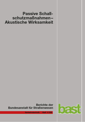 Buchcover Passive Schallschutzmaßnahmen - Akustische Wirksamkeit | Folkard Hänisch | EAN 9783956065248 | ISBN 3-95606-524-7 | ISBN 978-3-95606-524-8