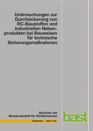 Buchcover Untersuchungen zur Durchsickerung von RC-Baustoffen und industriellen Nebenprodukten bei Bauweisen für technische Sicherungsmaßnahmen | Andromache Koukoulidou | EAN 9783956065651 | ISBN 3-95606-565-4 | ISBN 978-3-95606-565-1