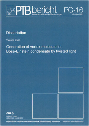 Buchcover Generation of vortex molecule in Bose-Einstein condensate by twisted light | Yuxiong Duan | EAN 9783956066313 | ISBN 3-95606-631-6 | ISBN 978-3-95606-631-3