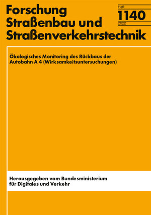 Buchcover Ökologisches Monitoring des Rückbaus der Autobahn A 4 (Wirksamkeitsuntersuchungen) | Frank Hellwig | EAN 9783956066412 | ISBN 3-95606-641-3 | ISBN 978-3-95606-641-2