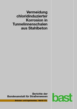 Buchcover Vermeidung chloridinduzierter Korrosion in Tunnelinnenschalen aus Stahlbeton | Matthias Rudolph | EAN 9783956066443 | ISBN 3-95606-644-8 | ISBN 978-3-95606-644-3