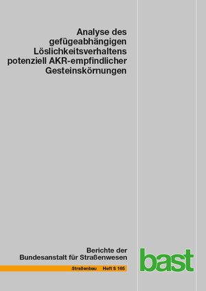 Buchcover Analyse des gefügeabhängigen Löslichkeitsverhaltens potenziell AKR-empfindlicher Gesteinskörnungen | Frank Weise | EAN 9783956066481 | ISBN 3-95606-648-0 | ISBN 978-3-95606-648-1