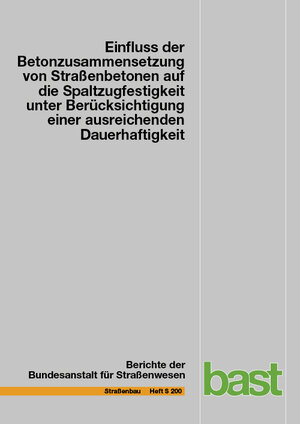 Buchcover Einfluss der Betonzusammensetzung von Straßenbetonen auf die Spaltzugfestigkeit unter Berücksichtigung einer ausreichenden Dauerhaftigkeit | Martina Schnellenbach-Held | EAN 9783956067686 | ISBN 3-95606-768-1 | ISBN 978-3-95606-768-6