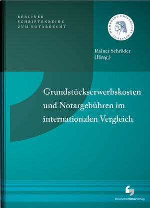 Buchcover Grundstückserwerbskosten und Notargebühren im internationalen Vergleich  | EAN 9783956460296 | ISBN 3-95646-029-4 | ISBN 978-3-95646-029-6