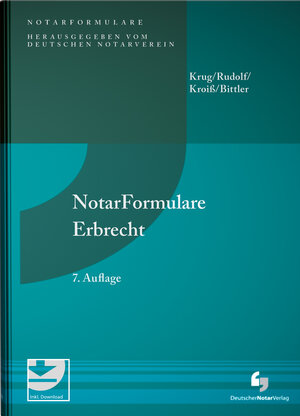 Buchcover NotarFormulare Erbrecht  | EAN 9783956462832 | ISBN 3-95646-283-1 | ISBN 978-3-95646-283-2