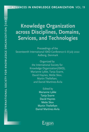 Buchcover Knowledge Organization across Disciplines, Domains, Services, and Technologies  | EAN 9783956509551 | ISBN 3-95650-955-2 | ISBN 978-3-95650-955-1