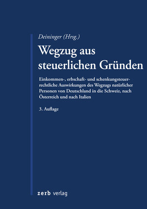Buchcover Wegzug aus steuerlichen Gründen | Barbara Salvatore | EAN 9783956611407 | ISBN 3-95661-140-3 | ISBN 978-3-95661-140-7