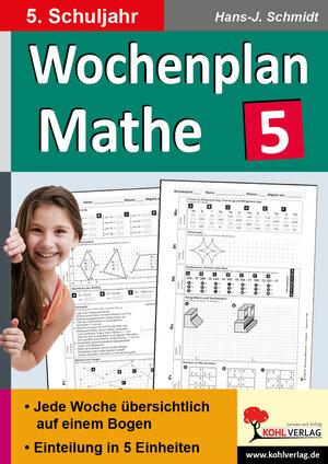 Buchcover Wochenplan Mathe / Klasse 5 | Hans-J. Schmidt | EAN 9783956861468 | ISBN 3-95686-146-9 | ISBN 978-3-95686-146-8