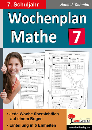 Buchcover Wochenplan Mathe / Klasse 7 | Hans-J. Schmidt | EAN 9783956861482 | ISBN 3-95686-148-5 | ISBN 978-3-95686-148-2