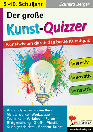 Buchcover Der große KUNST-QUIZZER | Eckhard Berger | EAN 9783956861840 | ISBN 3-95686-184-1 | ISBN 978-3-95686-184-0