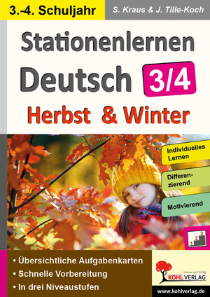 Buchcover Stationenlernen Deutsch - Herbst & Winter / Klasse 3-4 | Viktoria Weimann | EAN 9783956862168 | ISBN 3-95686-216-3 | ISBN 978-3-95686-216-8