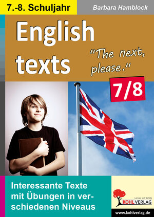 Buchcover English texts - The next, please. / Klasse 7-8 | Barbara Hamblock | EAN 9783956862779 | ISBN 3-95686-277-5 | ISBN 978-3-95686-277-9