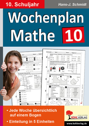 Buchcover Wochenplan Mathe / Klasse 10 | Hans-J. Schmidt | EAN 9783956863998 | ISBN 3-95686-399-2 | ISBN 978-3-95686-399-8