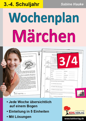 Buchcover Wochenplan Märchen / Klasse 3-4 | Sabine Hauke | EAN 9783956864117 | ISBN 3-95686-411-5 | ISBN 978-3-95686-411-7
