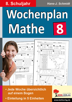 Buchcover Wochenplan Mathe / Klasse 8 | Hans-J. Schmidt | EAN 9783956866425 | ISBN 3-95686-642-8 | ISBN 978-3-95686-642-5