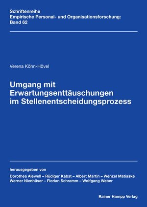 Buchcover Umgang mit Erwartungsenttäuschungen im Stellenentscheidungsprozess | Verena Köhn-Hövel | EAN 9783957102621 | ISBN 3-95710-262-6 | ISBN 978-3-95710-262-1