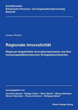 Buchcover Regionale Innovativität | Doreen Richter | EAN 9783957102706 | ISBN 3-95710-270-7 | ISBN 978-3-95710-270-6