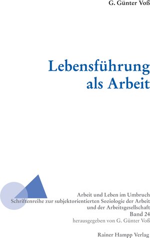 Buchcover Lebensführung als Arbeit | G. Günter Voß | EAN 9783957102867 | ISBN 3-95710-286-3 | ISBN 978-3-95710-286-7