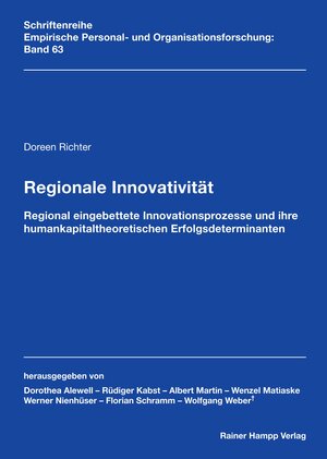 Buchcover Regionale Innovativität | Doreen Richter | EAN 9783957103703 | ISBN 3-95710-370-3 | ISBN 978-3-95710-370-3