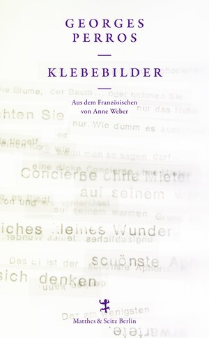 Buchcover Klebebilder | Georges Perros | EAN 9783957576910 | ISBN 3-95757-691-1 | ISBN 978-3-95757-691-0