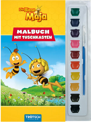 Buchcover Trötsch Die Biene Maja Malbuch mit Tuschkasten mit Pinsel  | EAN 9783957742643 | ISBN 3-95774-264-1 | ISBN 978-3-95774-264-3