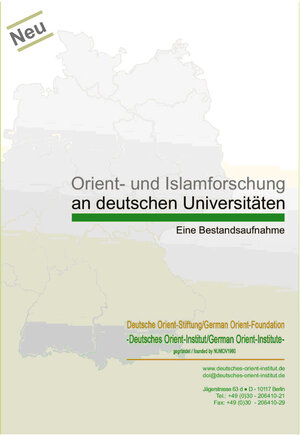 Buchcover Orient- und Islamforschung an deutschen Universitäten | diverse Autoren | EAN 9783957930019 | ISBN 3-95793-001-4 | ISBN 978-3-95793-001-9