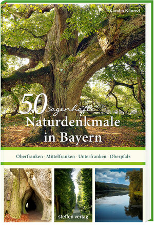 Buchcover 50 sagenhafte Naturdenkmale in Bayern: Unterfranken – Oberfranken – Mittelfranken – Oberpfalz | Karolin Küntzel | EAN 9783957991089 | ISBN 3-95799-108-0 | ISBN 978-3-95799-108-9