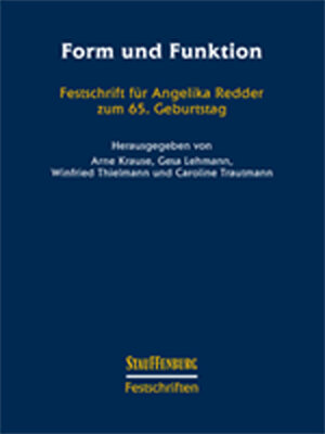 Buchcover Form und Funktion  | EAN 9783958094437 | ISBN 3-95809-443-0 | ISBN 978-3-95809-443-7