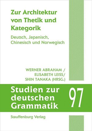 Buchcover Zur Architektur von Thetik und Grammatik  | EAN 9783958095489 | ISBN 3-95809-548-8 | ISBN 978-3-95809-548-9