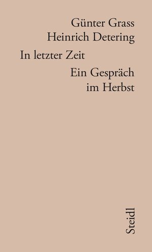 Buchcover In letzter Zeit | Günter Grass | EAN 9783958294387 | ISBN 3-95829-438-3 | ISBN 978-3-95829-438-7