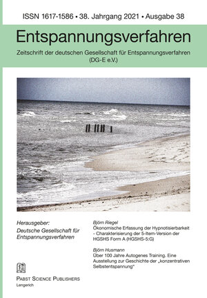 Buchcover Entspannungsverfahren, Nr. 38/2021  | EAN 9783958537217 | ISBN 3-95853-721-9 | ISBN 978-3-95853-721-7