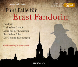 Buchcover Fünf Fälle für Erast Fandorin (5 MP3-CDs) | Boris Akunin | EAN 9783958620087 | ISBN 3-95862-008-6 | ISBN 978-3-95862-008-7