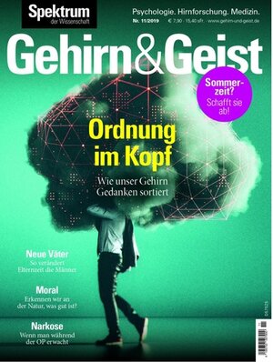 Buchcover Gehirn&Geist 11/2019 -Ordnung im Kopf / Gehirn&Geist  | EAN 9783958923706 | ISBN 3-95892-370-4 | ISBN 978-3-95892-370-6