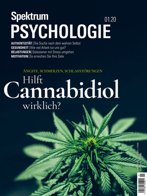 Buchcover Spektrum Psychologie 1/2020 Hilft Cannabidiol wirklich?  | EAN 9783958923980 | ISBN 3-95892-398-4 | ISBN 978-3-95892-398-0