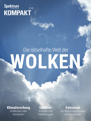 Buchcover Spektrum Kompakt - Die rätselhafte Welt der Wolken  | EAN 9783958924314 | ISBN 3-95892-431-X | ISBN 978-3-95892-431-4