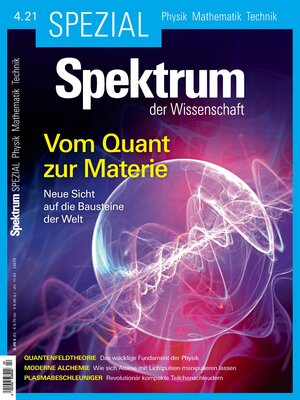 Buchcover Spektrum Spezial - Vom Quant zur Materie  | EAN 9783958925151 | ISBN 3-95892-515-4 | ISBN 978-3-95892-515-1