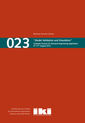 Buchcover Model Validation and Simulation | Bauhaus Summer School | EAN 9783958950191 | ISBN 3-95895-019-1 | ISBN 978-3-95895-019-1