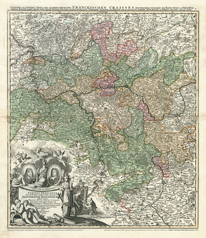 Buchcover Historische Karte: Unterer und mindere Teil von FRANKEN 1707 (Plano) | Johann B Homann | EAN 9783959660952 | ISBN 3-95966-095-2 | ISBN 978-3-95966-095-2
