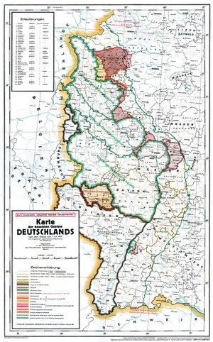 Buchcover Historische Karte: DEUTSCHES REICH – Besetzte Gebiete WEST-DEUTSCHLAND – Stand 1. Juli 1925 (gerollt)  | EAN 9783959666343 | ISBN 3-95966-634-9 | ISBN 978-3-95966-634-3